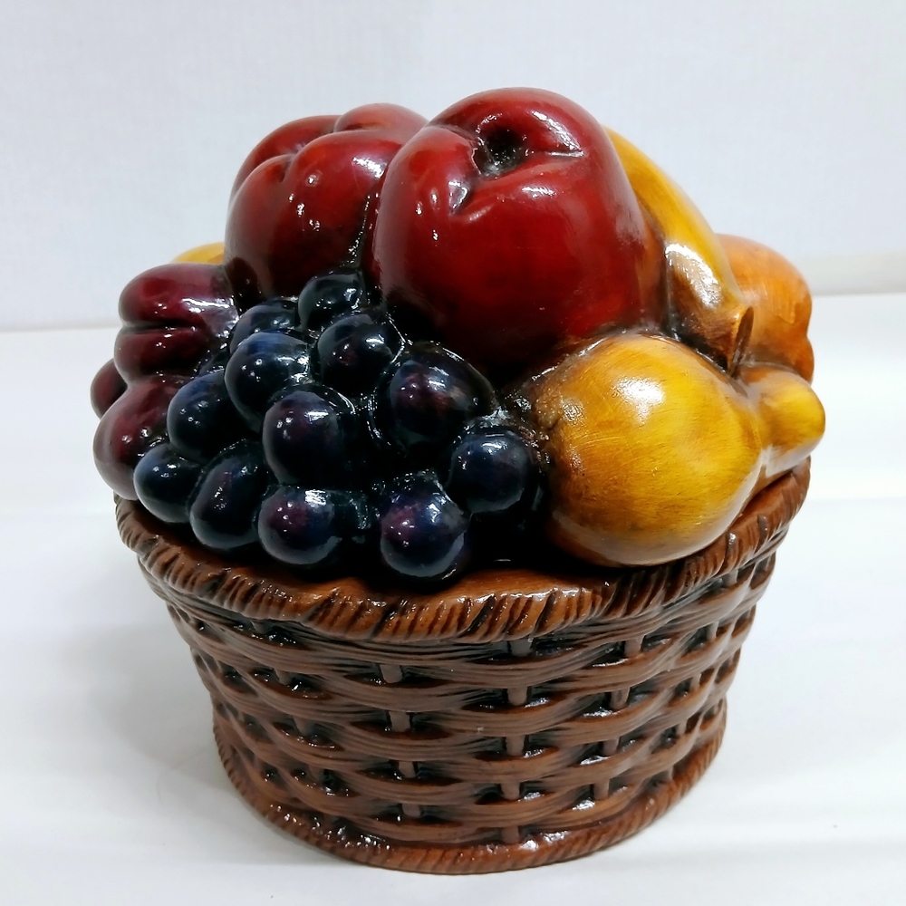 Vintage Colorful Fruit Basket Ceramicv Table Decor